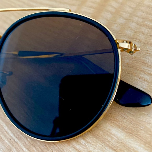Ray Ban Polarized Round Double Bridge Sunglasses - Picture 7 of 7
